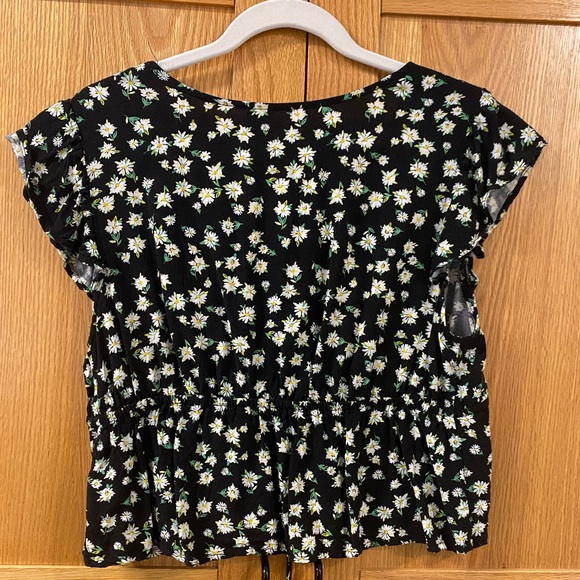 TARGET wild fable black floral top - Picture 2 of 3